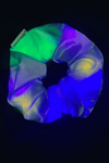 Light Up Blue Satin Scrunchie