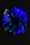 Light Up Royal Blue Satin Scrunchie