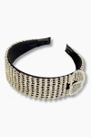 Crystal Bridal Headband Black