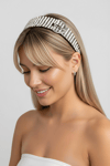 Crystal Bridal Headband Black