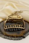 Cat Figured Metal Hair Clip Gold