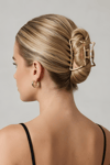 Cat Figured Metal Hair Clip Gold