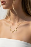 Kelebek Taşlı Kolye Gold