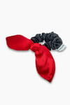 Bunny Ears Satin Scrunchie Red