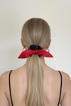 Bunny Ears Satin Scrunchie Red