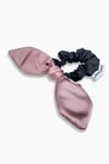 Kadın Fiyonk Scrunchie Saç Tokası Pudra
