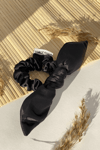 Bunny Ears Satin Scrunchie Black