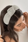 Macfame Multi Glitter Sponge Knot Crown Silver