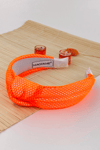 Neon Orange Knotted Headband