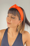 Neon Orange Knotted Headband