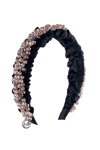 Gold Crystal Bridal Headband Black