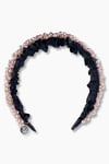 Gold Crystal Bridal Headband Black