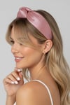 Pink Silvery Knotted Headband for Women