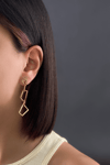 Asymmetric Dangle Earrings Gold
