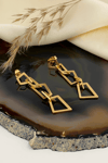 Asymmetric Dangle Earrings Gold