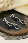 Asymmetric Dangle Earrings Silver