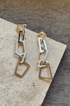 Asymmetric Dangle Earrings Silver