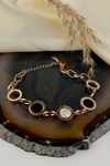 Nacre Stone Forever Love Bronze Bracelet