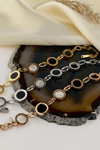 Nacre Stone Forever Love Bronze Bracelet