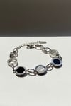 Nacre Stone Forever Love Silver Bracelet