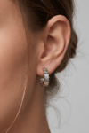 Arrow Hoop Earrings Silver
