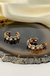 Crystal Hoop Earrings Bronze