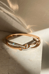 Double Row Hinged Bronze Bangle