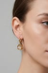 Crystal Dangle Earrings Gold