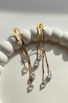 Gold Crystal Dangle Earrings