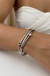 Clover Hinge Silver Bangle