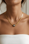 Solitaire Italian Chain Necklace Gold