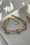 Three Row Gold Chain Bracelet