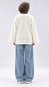 Kadın Beyaz Raspberries Baskılı Oysho Kumaş Oversize Tunik