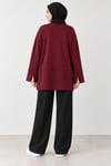 Kadın Bordo Yanı Ve Kolu Yırtmaçlı Oysho Kumaş Sweatshirt