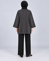 Kadın Füme Taş İşlemeli Yırtmaçlı Oversize Oysho Tunik