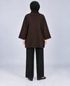 Kadın Kahverengi Taş İşlemeli Yırtmaçlı Oversize Oysho Tunik