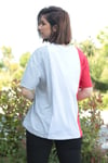 Kadın Kırmızı Üç Renkli Baskılı Tshirt