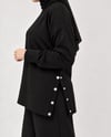 Kadın Siyah Çıtçıt Detaylı Yırtmaçlı Oversize Oysho Takım