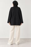 Kadın Siyah Yanı Ve Kolu Yırtmaçlı Oysho Kumaş Sweatshirt