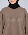Kadın Vizon Taş İşlemeli Yırtmaçlı Oversize Oysho Tunik