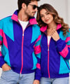 Unisex Renkli 80ler Vingate Mevsimlik Mont