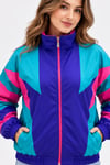 Unisex Renkli 80ler Vingate Mevsimlik Mont
