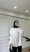  Ella Çizgili Gömlek - Beyaz