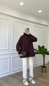 Acı Kahve - Fitilli Boğazlı Sweatshirt