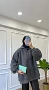 Antrasit - Polo Yaka Sweatshirt