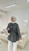 Asimetrik Kot Ceket Siyah 