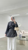 Asimetrik Kot Ceket Siyah 