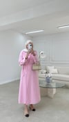 Bağlamalı Poplin Elbise Pembe 
