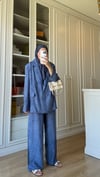 Batik Blazer Takım Mavi