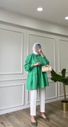 Benetton  - Fırfırlı Gofre Gömlek 
